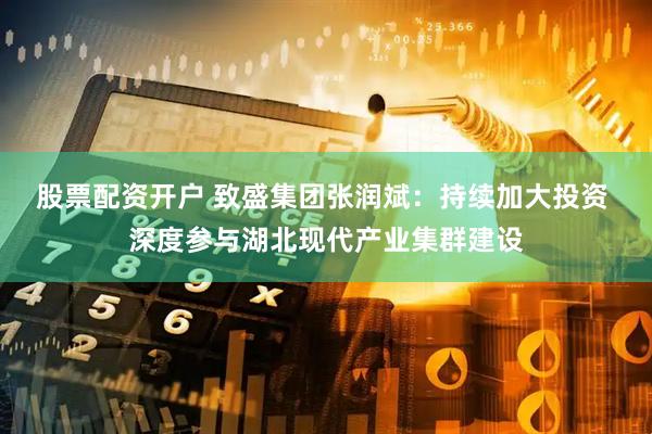 股票配资开户 致盛集团张润斌：持续加大投资 深度参与湖北现代产业集群建设