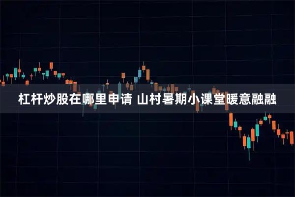 杠杆炒股在哪里申请 山村暑期小课堂暖意融融